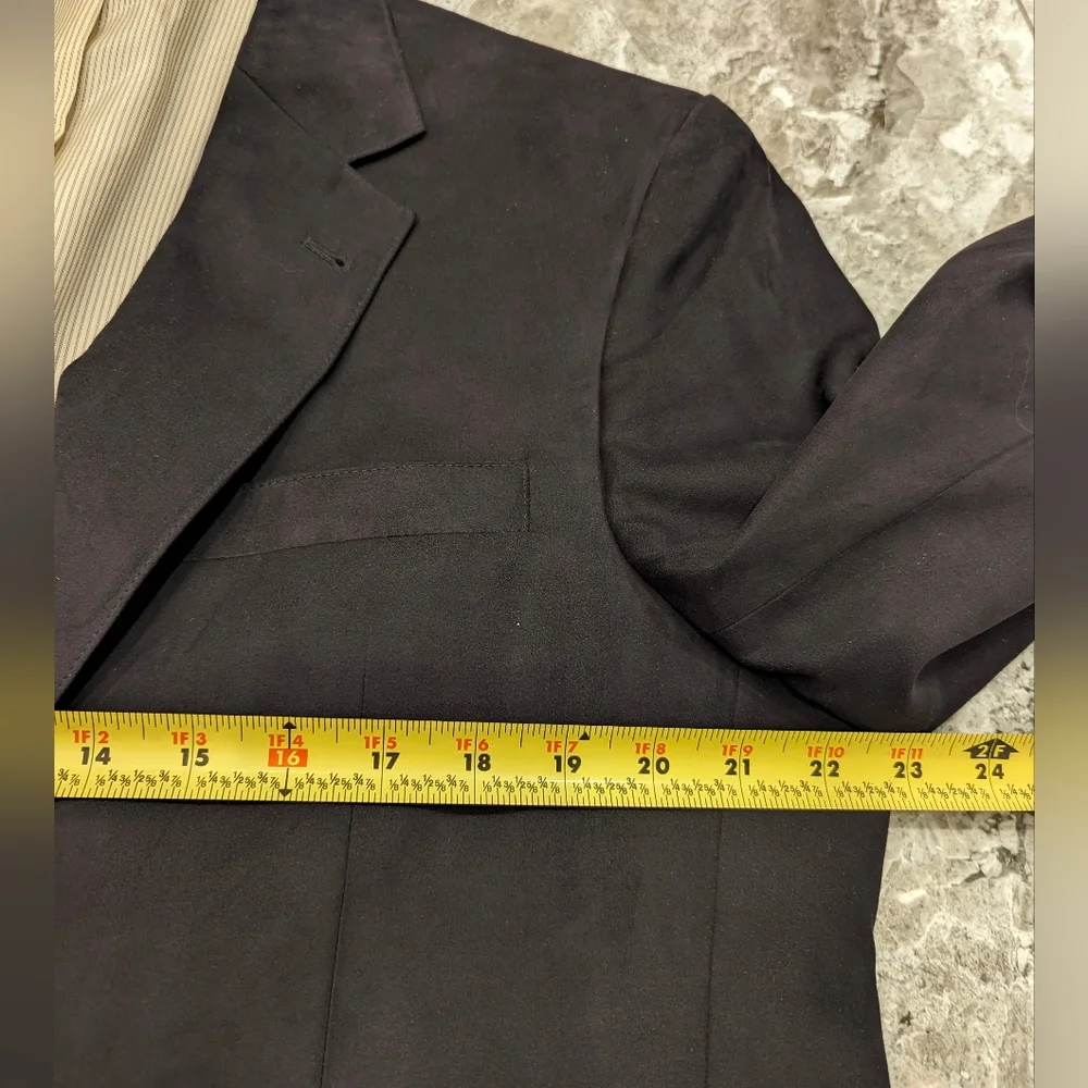 Jos. A. Bank Men’s suit black micropoly suede blazer Sport jacket coat size 41R